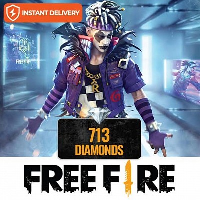 Free fire 713 diamond need player id number only 1450 buy now